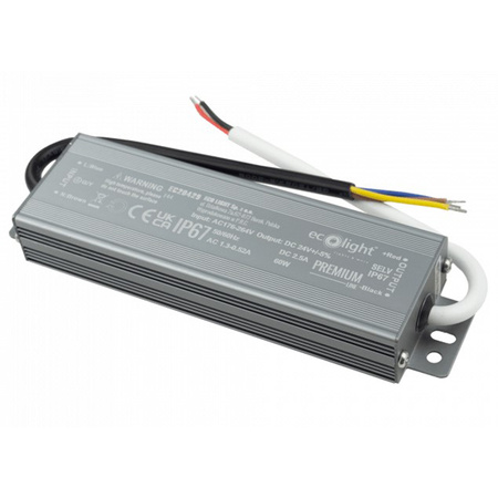 Zasilacz LED Hermetyczny IP67 60W 24V Premium Ecolight
