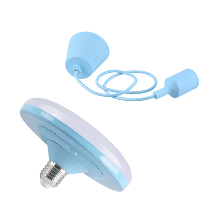 LAMPA wisząca, SUFITOWA KIKI 1xE27 10W BŁĘKIT 3000K GOLDLUX (Polux)