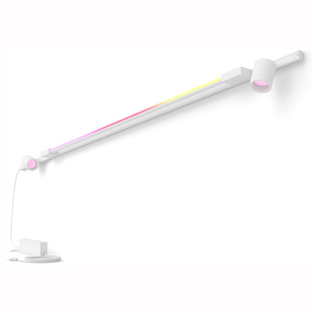 Zestaw Szyna Oświetleniowa Perifo Szynoprzewód 2m + 2x Reflektor + Lampa Oświetleniowa LED 39,9W CCT RGB Philips HUE Bluetooth Biały