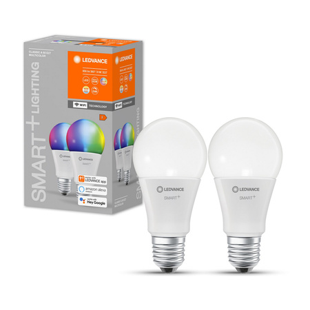 2PAK Żarówka LED E27 A60 9W 806lm RGBW SMART+ WiFi Ściemnialna Classic LEDVANCE