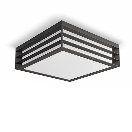 Lampa Ogrodowa Zewnętrzna Plafon 2x E27 IP44 Antracyt Moonshine Philips