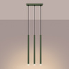 Lampa Wisząca Sufitowa Zwis Tuba Spot 3x G9 Oliwkowa Pastelo Ocean Green SL.1520 Sollux