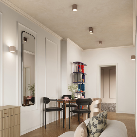 Oprawa Natynkowa 2x GU10 Aluminiowa Taupe Aura Deep Space SL.1815 Sollux