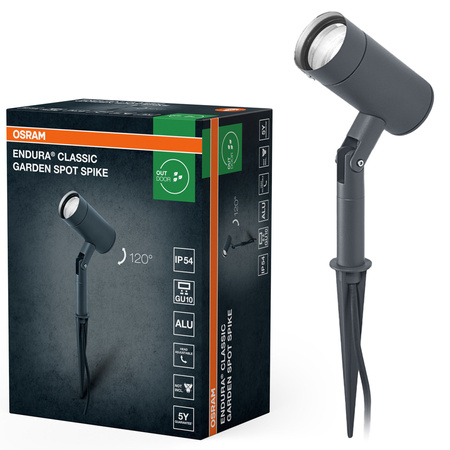 Lampa Ogrodowa LED Wbijana GU10 Szary IP54 Endura Osram