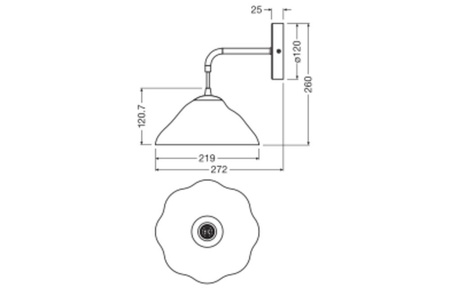 Lampa Ścienna Dekoracyjna Kinkiet Oprawa Natynkowa E14 Biały Decor Ledvance