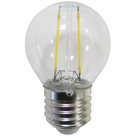 Żarówka LED E27 G45 2W = 23W 230lm 3000K Ciepła 280° Filament GOLDLUX (Polux)