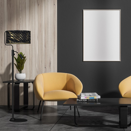 Lampa Podłogowa Stojąca SENSO Czarna Złota 1xE27 + 1x mini GU10 Milagro