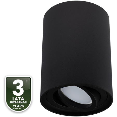 Oprawa Natynkowa HALOGENOWA Spot Tuba Ruchoma GU10 Okrągła Czarna 115mm AMAT-L LUMILED