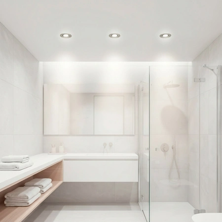 Oprawa HALOGENOWA Podtynkowa Ruchoma Okrągła AURELI Satyna Blacha MR16 GU10