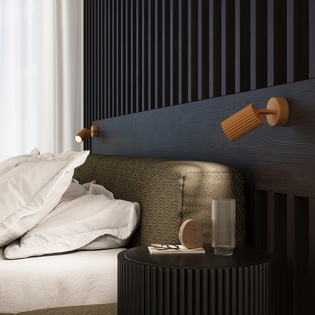 Lampa Ścienna Kinkiet Reflektor Tuba Spot 1x GU10 Złota Karbon Deep Space SL.1559 Sollux