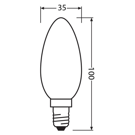 Żarówka LED B35 E14 4.2W = 40W 470lm 2700K Ciepła Biała FILAMENT ŚCIEMNIALNA LEDVANCE