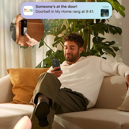 Inteligentny Dzwonek do Drzwi Odbiornik Biały SMART Zigbee Chime Secure Philips HUE