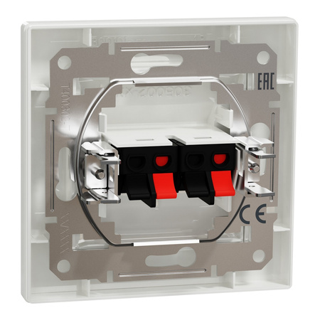 Gniazdo Głośnikowe Podwójne Podtynkowe Białe SCHNEIDER ASFORA