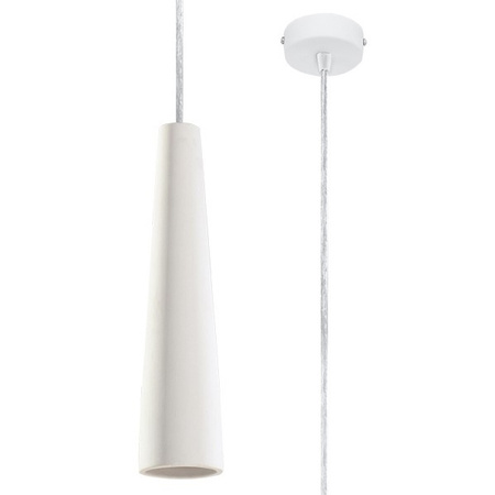 Lampa Sufitowa Wisząca Zwis GU10 Geometryczna Biała Nowoczesna Electra Sollux