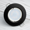Oprawa HALOGENOWA Podtynkowa Stała Okrągła Czarna Blacha GU10 MR16