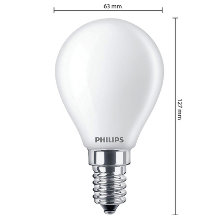 Żarówka LED E14 P45 2,2W = 25W 250lm 2700K Ciepła Filament PHILIPS