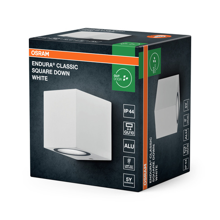 Kinkiet Ogrodowy Lampa Elewacyjna Zewnętrzna GU10 Biały IP44 Endura Osram