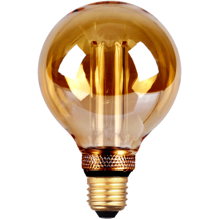 Żarówka Dekoracyjna LED E27 G95 4W 200lm 1800K Ciepła 320° DecoVintage Amber Pillar GOLDLUX (Polux)