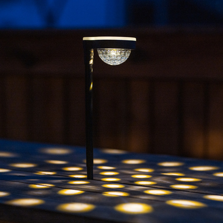 Lampa Solarna Ogrodowa LED Wbijana Zewnętrzna LATI Ciepły Czarny