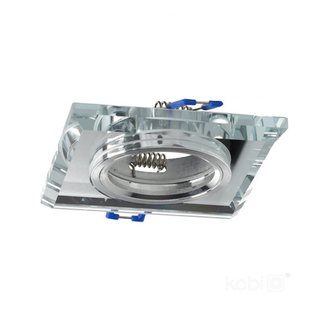 Oprawa Podtynkowa GU10 Halogenowa Wpuszczana Spot Oczko Przezroczysta Kwadratowa Kobi