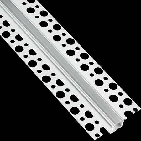 Profil Aluminiowy Podtynkowy Architektoniczny do LED Wpuszczany do Płyt KARTON / GIPS 1m + Przeźroczysty Klosz