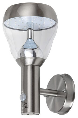 Lampa Ogrodowa LED Kinkiet Elewacyjny AMALFI 8,5W 4000K IP44 z Czujnikiem Ruchu Chrom RABALUX