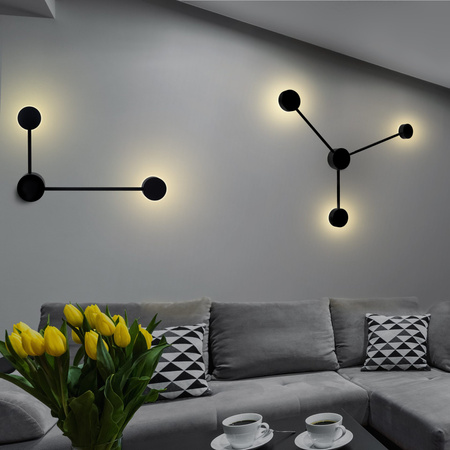 Kinkiet Ścienny Lampa Oprawa Natynkowa 2x GX53 Czarny JOY Sanico Goldlux