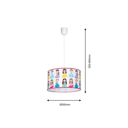 Lampa Wisząca Sufitowa PRINCESS 1xE27 Milagro