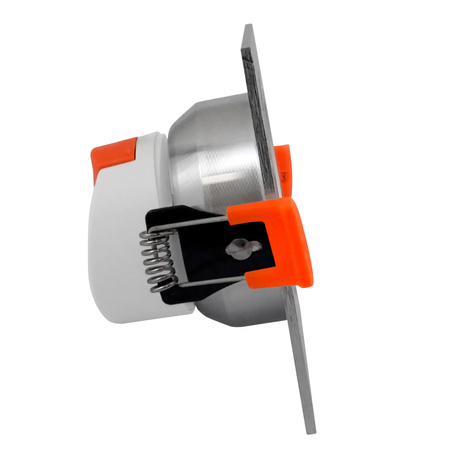 Oprawa podtynkowa kwadratowa VENUS LED srebrna 7W 570lm ciepła 3000K GOLDLUX (Polux)