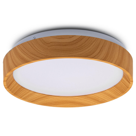 Plafon LED Panel Natynkowy Lampa Sufitowa Oprawa WOODY 18W 4000K Okrągły IP44 27cm LUMILED