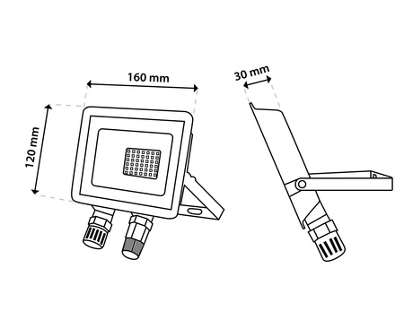 Naświetlacz LED ZUME 30W 3300lm 4000K IP65 Czarny Advanced Lighting Series LUMILED