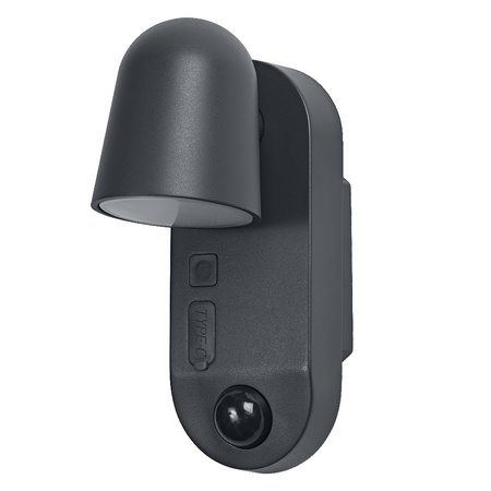 Kinkiet Ogrodowy Lampa Elewacyjna Zewnętrzna Reflektor LED z Czujnikiem Ruchu i Zmierzchu 3W 155lm 3000K Ciepła Ściemnialna Szary IP54 Endura Osram