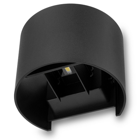 Kinkiet Ogrodowy Elewacyjny LED 2x3W 4000K Regulowany góra dół Czarny PINUS LUMILED