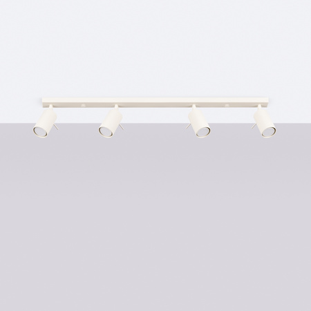 Lampa Sufitowa Reflektor Tuba Spot 4x GU10 Beżowa Ring Bittersweet Shimmer SL.1498 Sollux