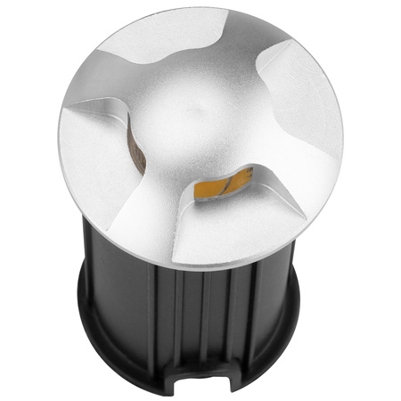 Oprawa Najazdowa Lampa Dogruntowa Schodowa LED IP44 Srebrna LUMILED