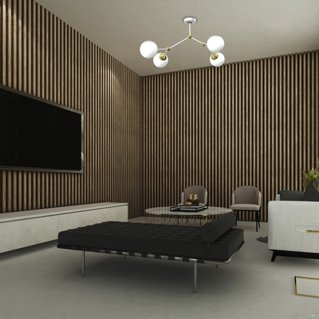 Lampa Sufitowa JOY Biała Złota 4xE14 Milagro