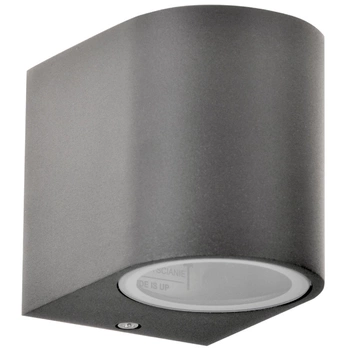 Kinkiet ogrodowy zewnętrzny na LED 1x GU10 BOSTON GOLDLUX (Polux) ALUMINIUM SZARY owalny