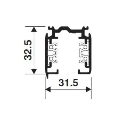 Szynoprzewód 3 Fazowy Natynkowy Czarny 200cm Global Trac Pro