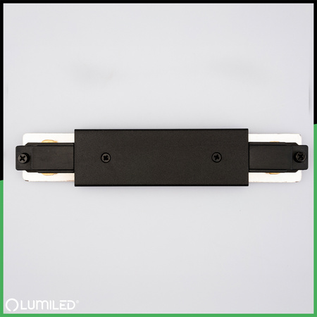 Łącznik Prosty z Zasilaniem Czarny do Szynoprzewodów Szyn Jednofazowych LUMILED