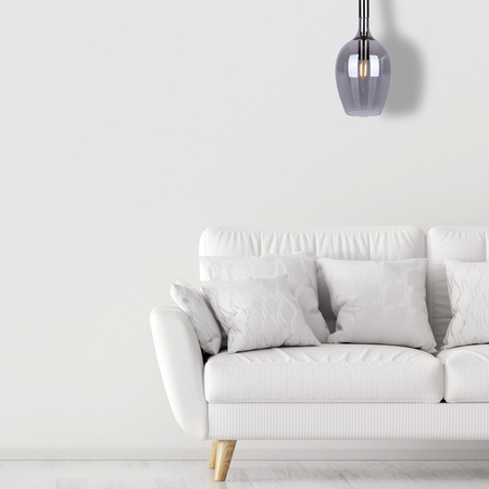 Lampa Wisząca Sufitowa LUGANO SMOKED 1xE14 Milagro