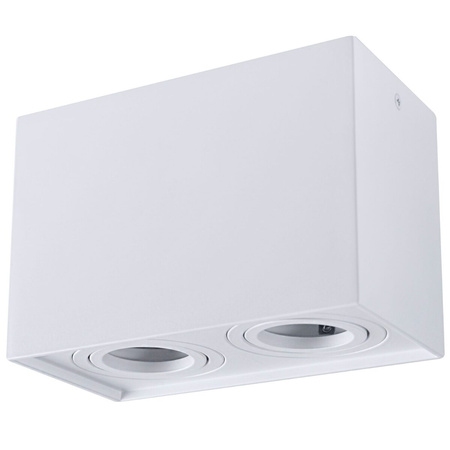 Oprawa sufitowa natynkowa Hadar Q2 2xGU10 ruchoma prostokąt biała