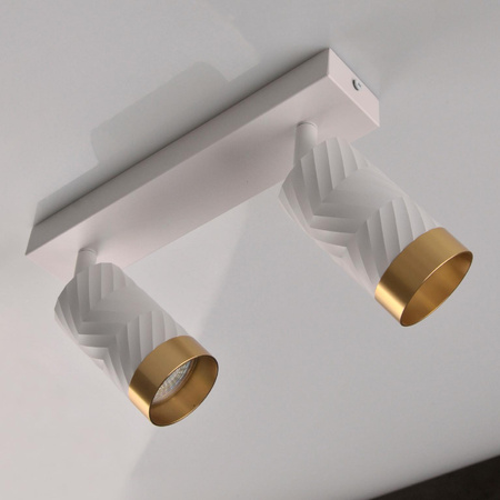 Lampa Listwa Oprawa Sufitowo-Ścienna LED 2 x GU10 ARRAS Biały GOLDLUX (Polux)