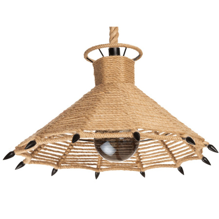 Lampa Wisząca Sufitowa BOHO Pleciona Sznur Jutowa do LED E27 Parasol