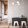 Lampa wisząca VIENNA 3xE14 Mosiądz Obręcz Geometryczne Elegancka MLP5576 Milagro Metal + Szkło