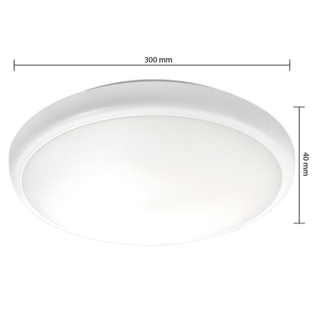 Plafon LED Lampa Sufitowa Łazienkowy Natynkowy 22W lm 4000K Neutralny 120° z Czujnikiem Ruchu Okrągły Biały IP65 Midas Masterled