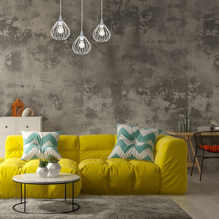 Lampa wisząca biało-srebrna MiLAGRO KANE 3x E27