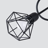 Lampa Sufitowa Wisząca 3x E14 Żyrandol Geometryczna Geometryczna Czarna Nowoczesna Artemis Sollux
