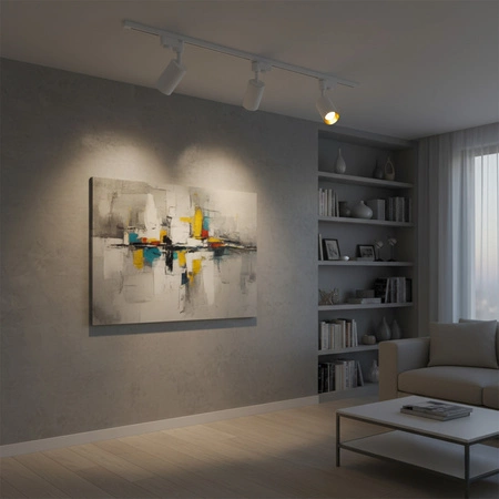 Reflektor Szynowy GU10 Biały + Złoty do Szynoprzewodów Maribel Goldlux