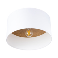 Lampa Sufitowa Plafon E27 Owalna Jasny Brąz Skandynawska Telesto Sollux