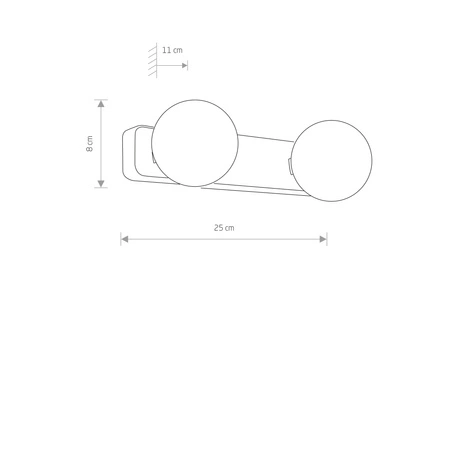 Kinkiet Ścienny Lampa Natynkowa 2x G9 Chrom Wodoodporna Łazienkowa IP44 Nowoczesna BRAZOS 6950 Nowodvorski